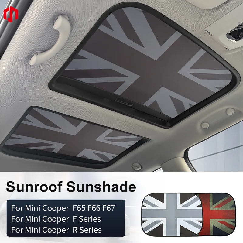 Car Sunroof Sunshade Cover For Mini Cooper F56 F60 F55 R56 R60 F65 F66 Sunscreen Protector UV Heat Isolate Foldable Accessories