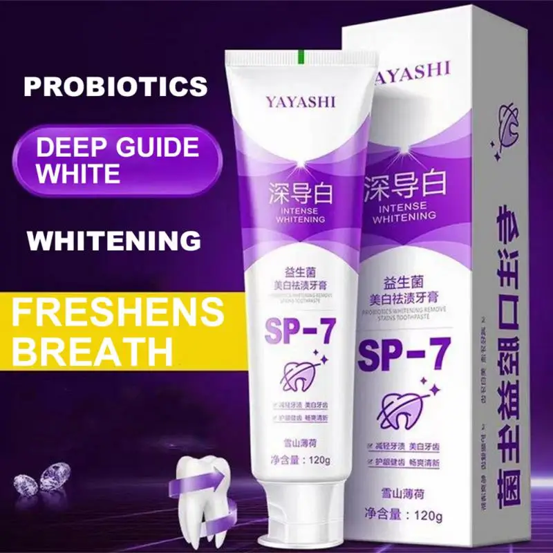 SP4 Shark Probiotic Whitening Teeth Enzyme Toothpaste 120g Deep Cleaning Tooth Removal Stain Cream Oral Hygiene Clean