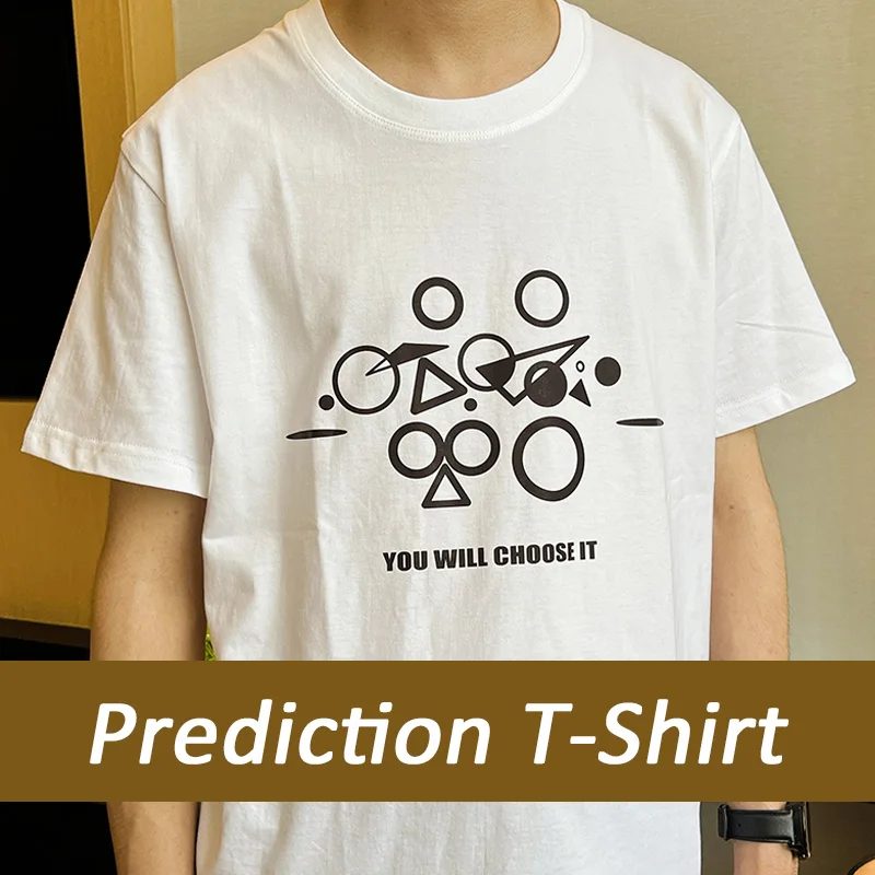 Prediction T-Shirt Magic Tricks the Chosen Card Appear on T-Shirt Prediction Magia Accessories Close-up Illusion Gimmick Mental