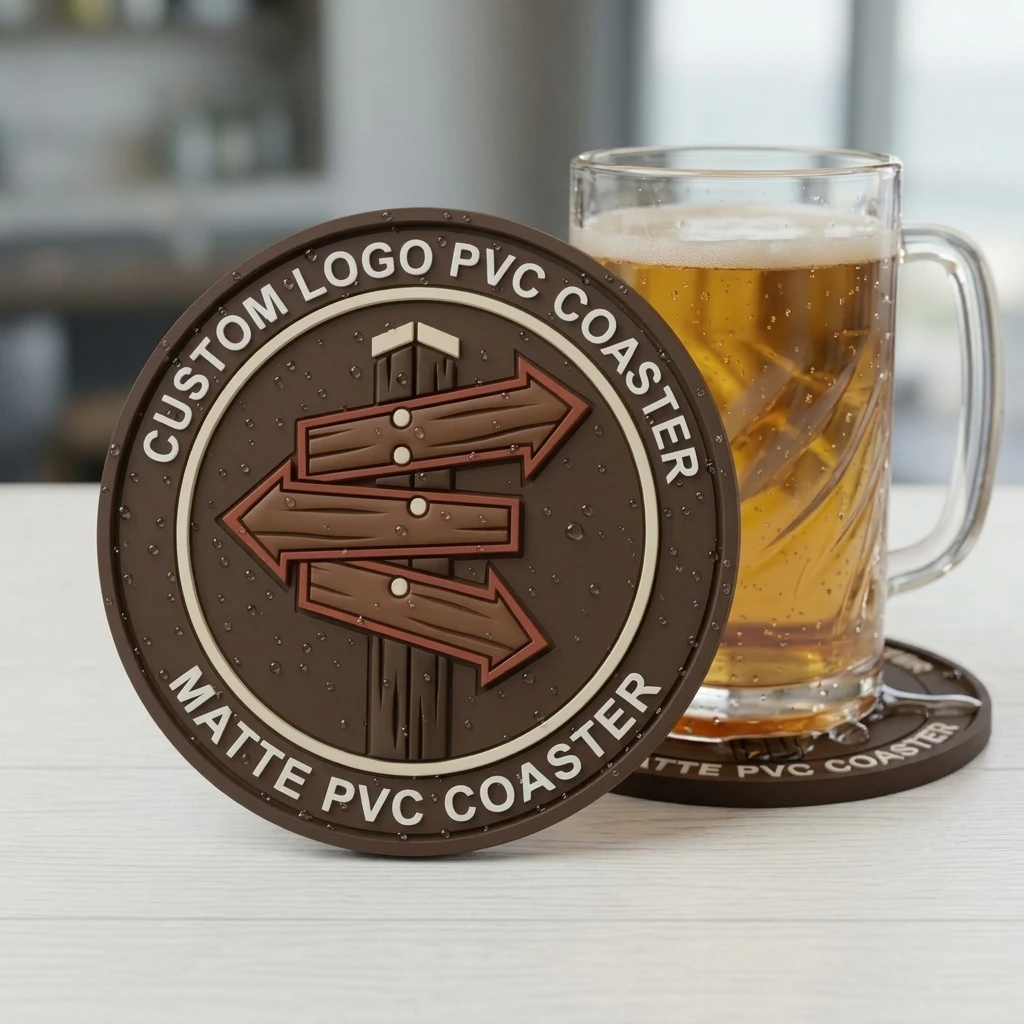 Heat Resistant PVC Silicone Cup Coaster Custom Printed Logo Drink Mat for Tea Coffee Table Protection