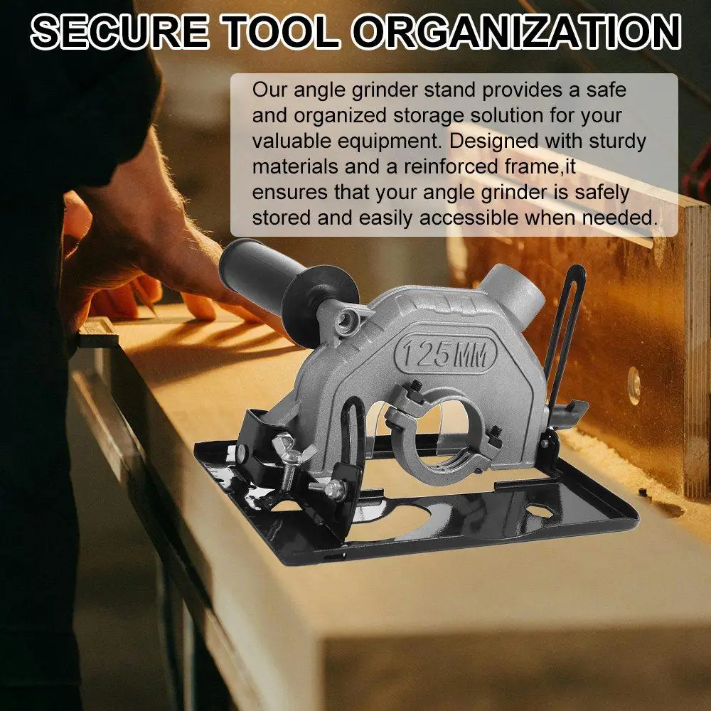 Hand Angle Grinder Converter To Cutter Cutting Manual Cutting Machine Bracket 45°Adjustable Dust Cover