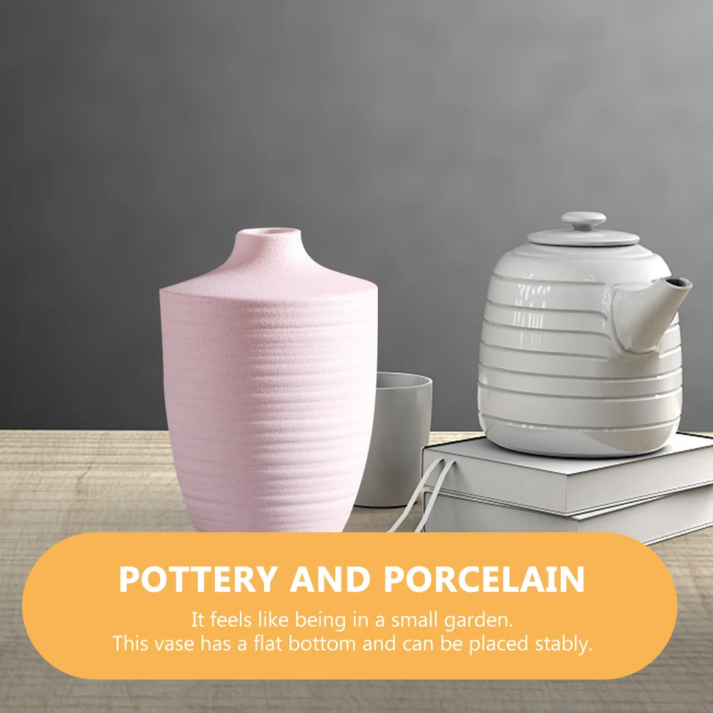 

Ceramic Small Flower Vase Frosted Surface Compact Stable Base for Balcony Desk Flower Arrangement Ceramics Plants Vase