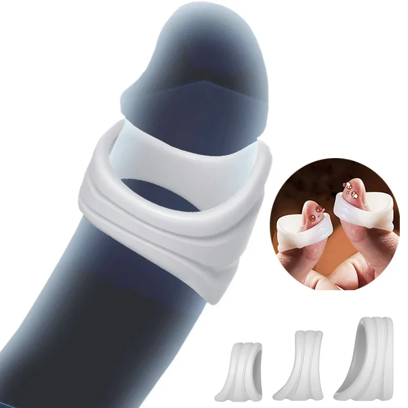 Men Cock Ring Penis Foreskin Correction Cockring Reusable Penis Sleeve Delay Ejaculation Chastity Cage Sex Toy for Men Couples