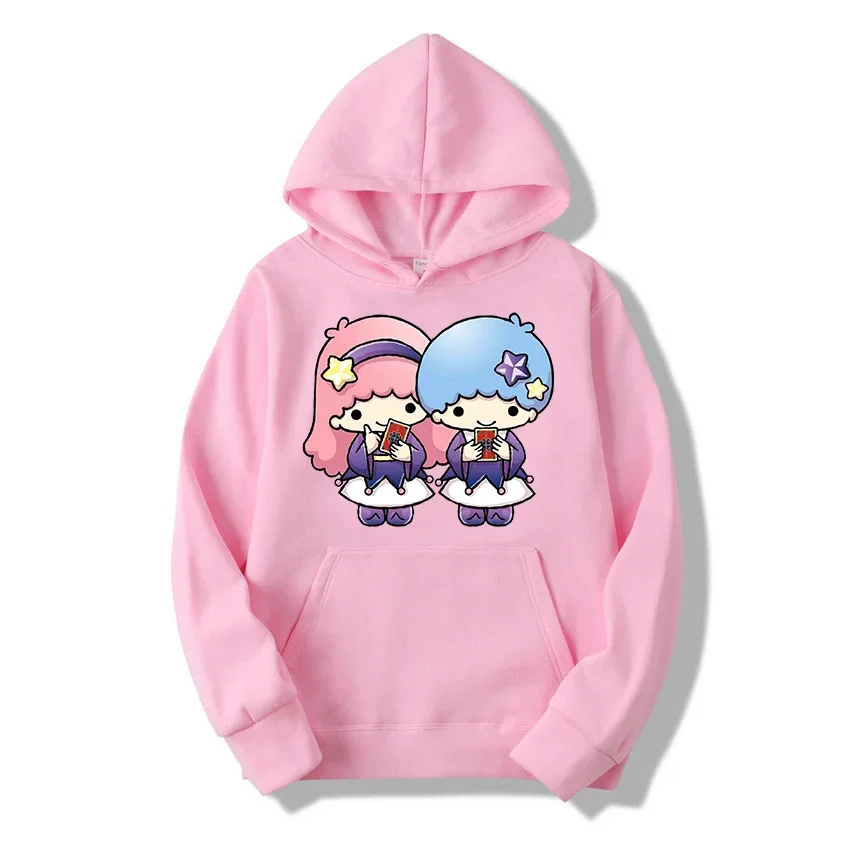 Male Sweatshirts Pocket Anime Sanrio Little Twin Stars Long Sleeve Cozy Popular Streetwear Men Hoodies Autumn Winter Pullover