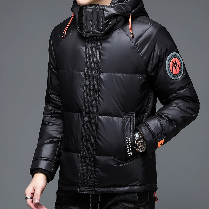 Mens Winter Puffer Down Jacket Men Brand High Quality 80% White Duck Down Coat 2022 Warm Coat Thick Hooded Jacket for Man