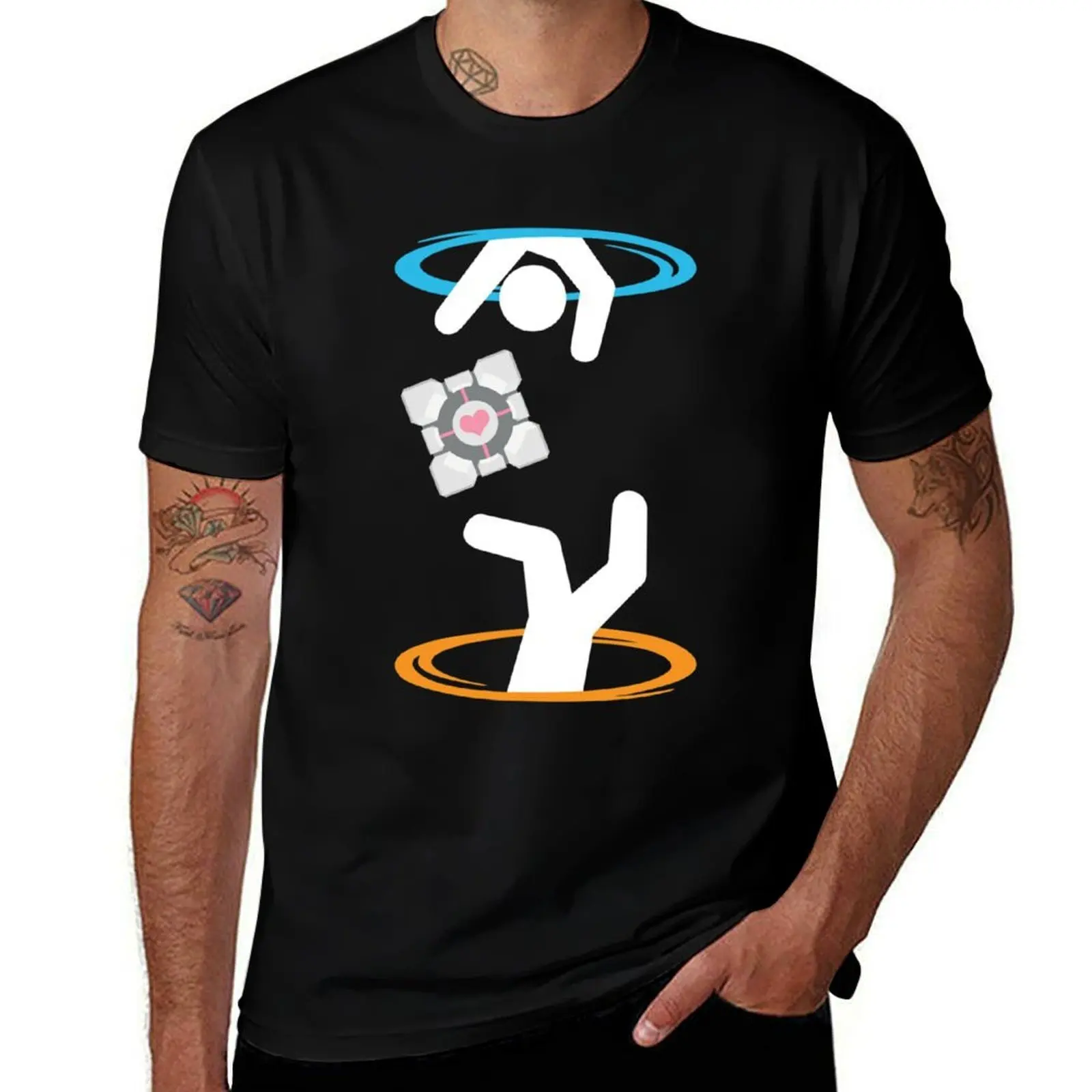 Don_t Lose The Companion Cube (Transparent) Portal T-Shirt Halloween Theme T-Shirt
