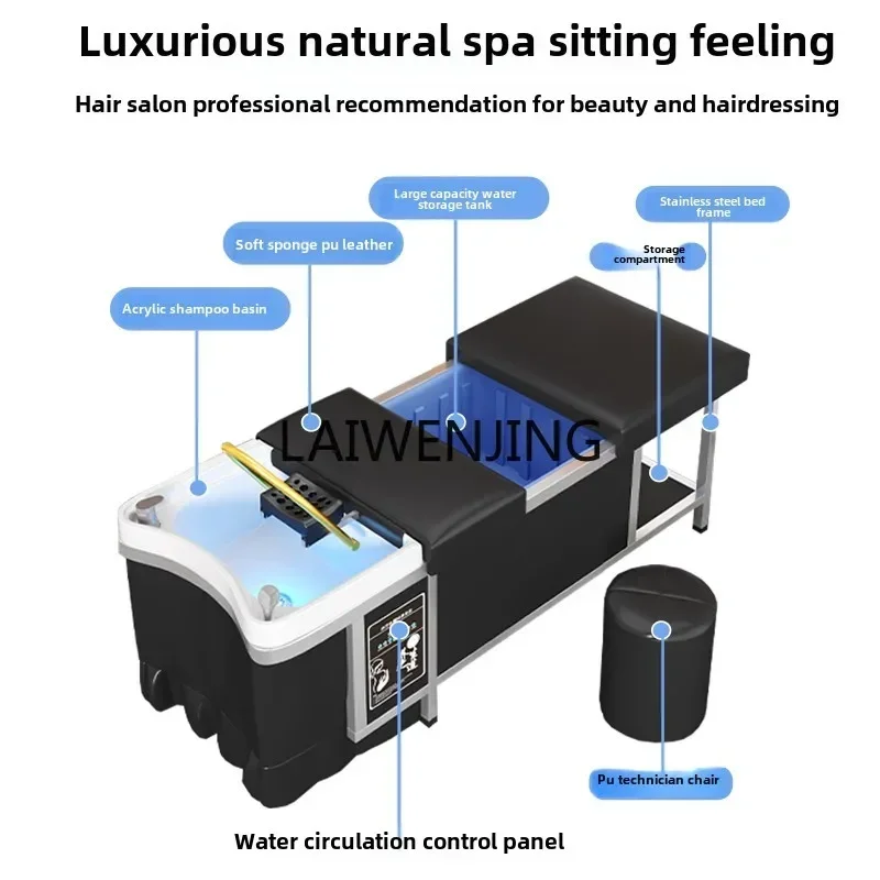 LYN beauty salon special free up and down head treatment barber shop water storage massage bed