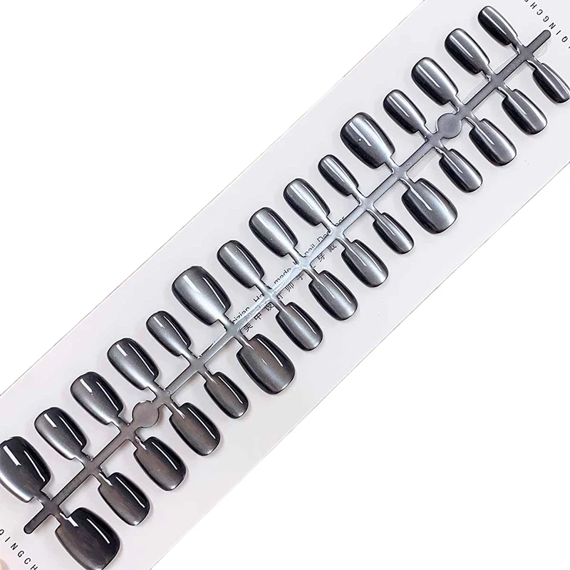 30 stuks draagbare kunstnagels volledige dekking nageltips kunst verschillende maten korte druk op nagels kattenogen decoratie