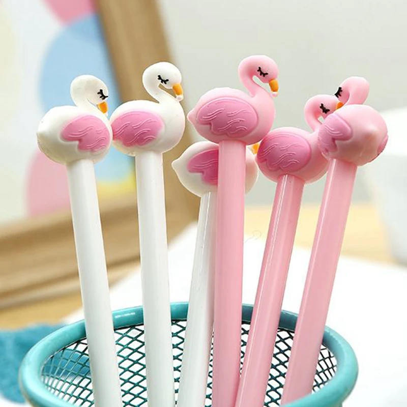 

6PCS Cute Cartoon Flamingo Pen Flamingo Birthday Party Decor Kids Favor Summer Tropical Hawaiian Party Decor Aloha Party Supply