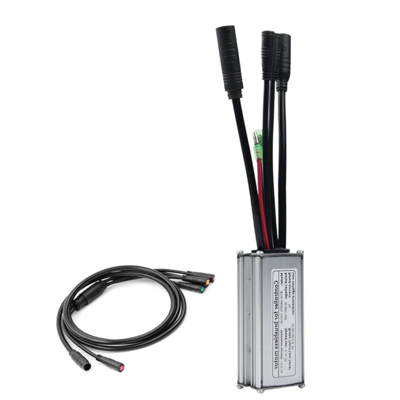 B17C KT-14A 36V 48V 250W Sine Wave Controller Brushless Motor Mountain Bike Brushless Controller + 1-To-5 Connector Cable