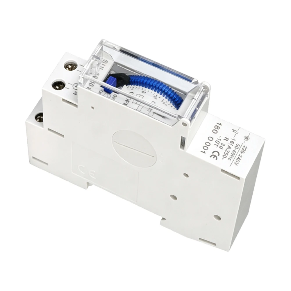 Power Outage Memory Timer Switch Easy Installation As Shown Mechanical Timer 15 Minute Minimum Setting ABS Material Construction