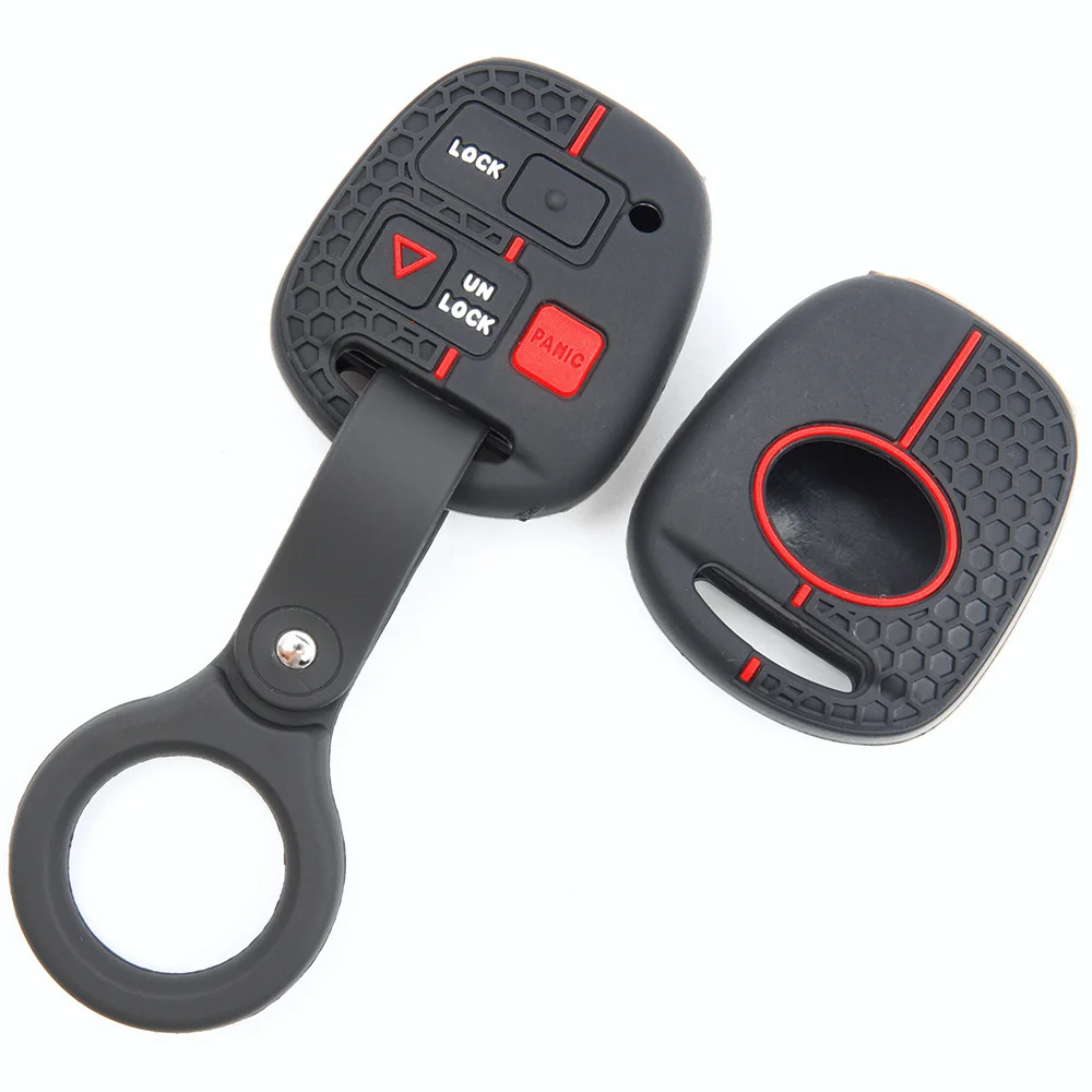 For Toyota FJ Cruiser Land Cruiser Prado 4Runner Silicone Car Key Fob Cover Clasp Key Holder Non Slip Precise Fit