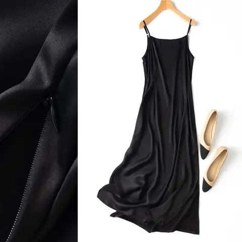 19 mm maxiklänning i siden, 100 % mullbärssiden, lyxiga aftonklänningar för kvinnor, sommaren 2025, lång sommarklänning för kvinnor 10 best sales 100 sidenklänningar - №4