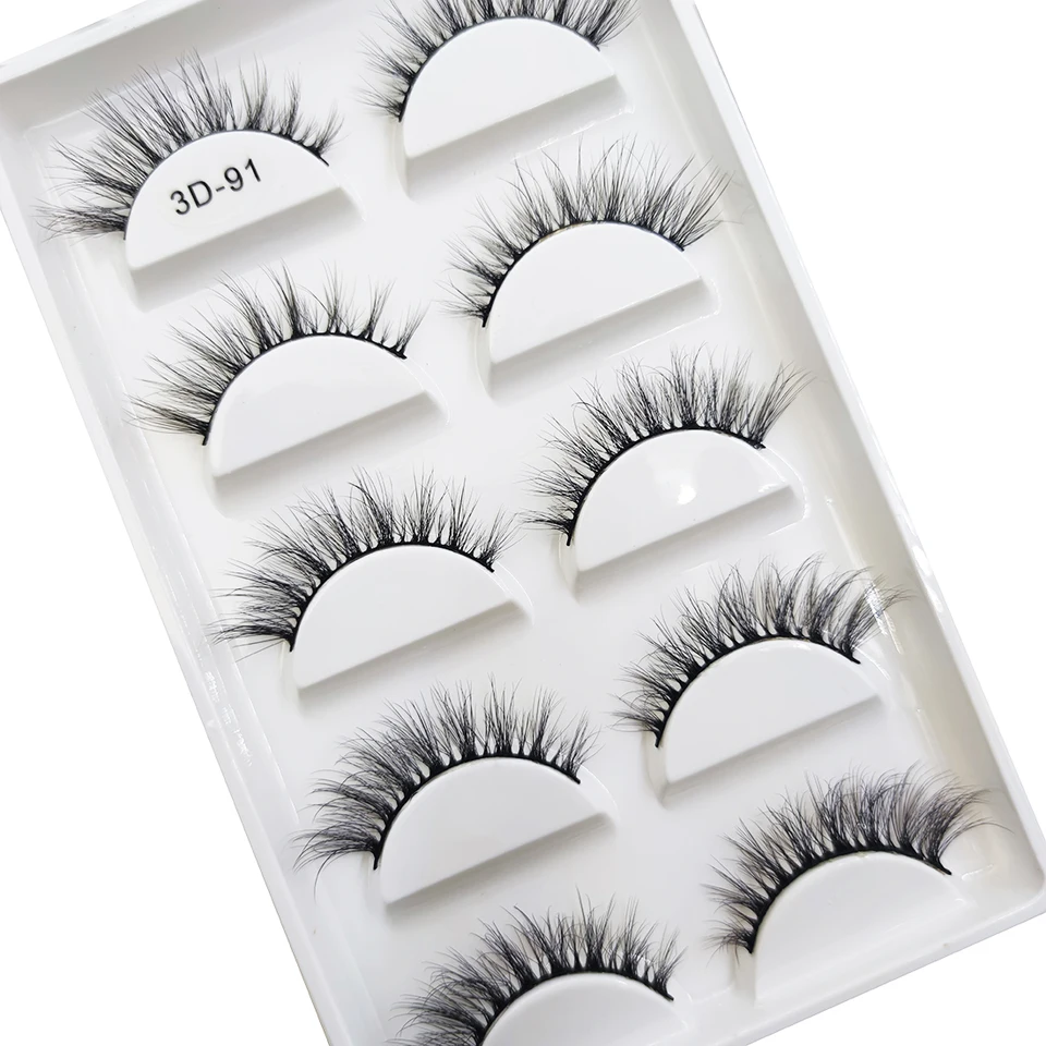 5 pares de pestañas postizas 3D naturales, pestañas de visón falso, pestañas postizas para ojos, maquillaje de belleza, herramientas, H13 Mini Cat 5