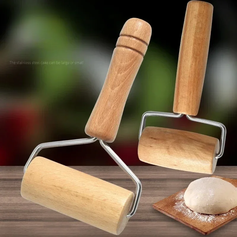 Rolling Pin de madeira para pastelaria e Pizza Baker, Utensílios de cozinha, Rolo para cozimento, Crush Nuts, Crackers, 1PC
