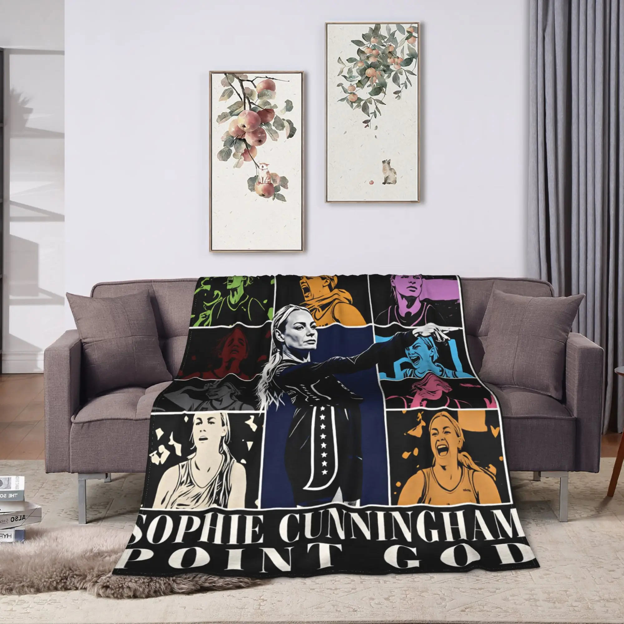 Sophie Cunningham Point God Eras Tour Throw Blanket Soft Comfy Aesthetic Blanket  For Home Decor Travel Bedspread Bed Cover