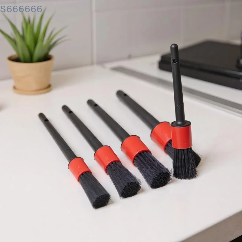 

6PCS For Car Cleaning Auto Detail Tools Dashboard Cleaning Brush Car Exterior Interior Detail Brush Boar Hair Bristle Brushes