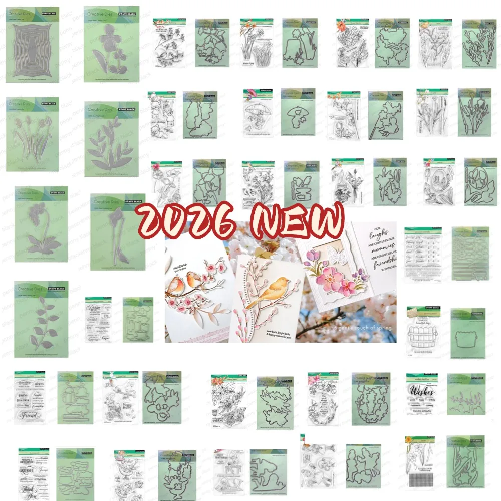 

New 2026 March Metal Personalized Birthday Cutting Die And Stamps Scrapbooking Background DIY Decoration Craft Embossing Stencil
