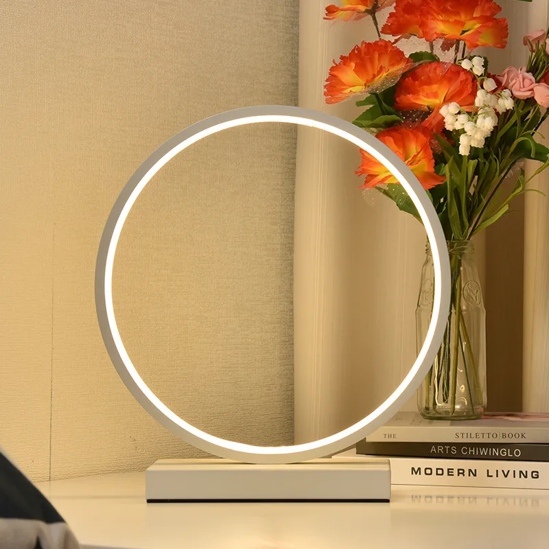 Creative Nordic LED Floor Lamps Bedroom Sleeping Bedsides Atmosphere Circular Small Night Lights Eye Protection Dormitory Study