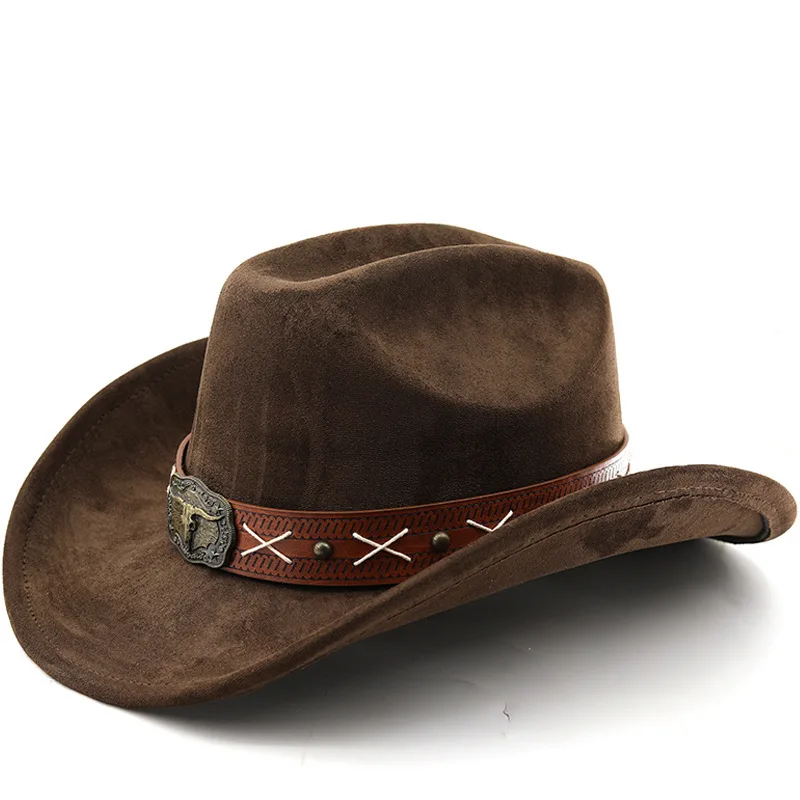 Belt Western Cowboy Men's And Women's Tibetan Suede Jazz Hot Selling Top Hat