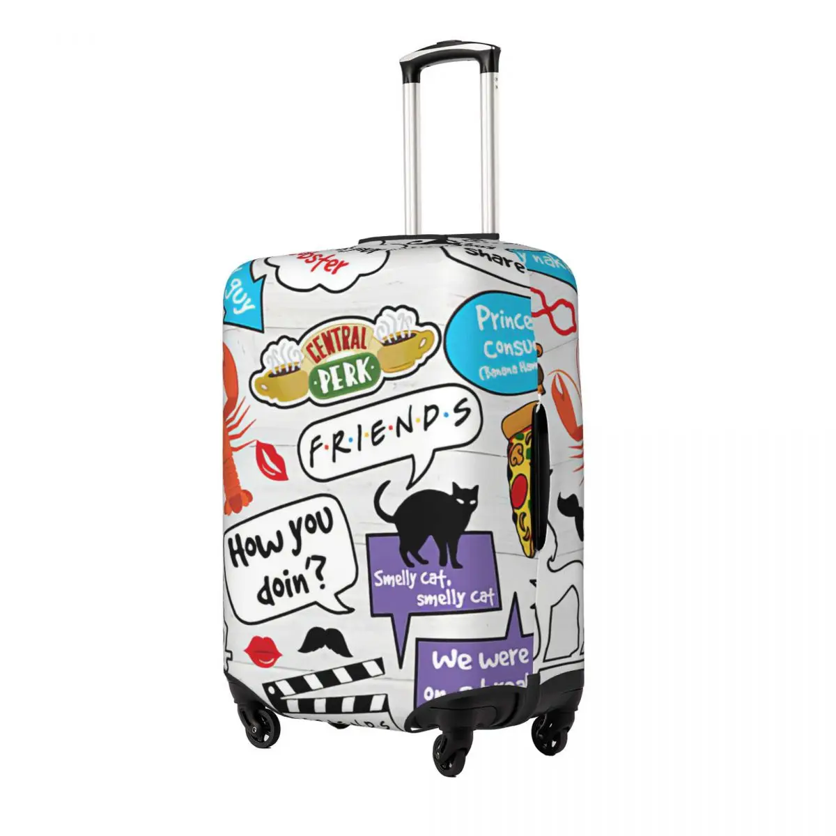 Friends Tv Show Print Luggage Protective Dust Covers Elastic Waterproof 18-32inch Suitcase Cover Travel Accessories