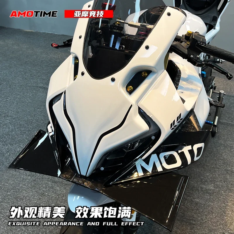 For CFMOTO 450SR large front lip fixed wing spoiler lower lip guard plate non-destructive installation modification accessories