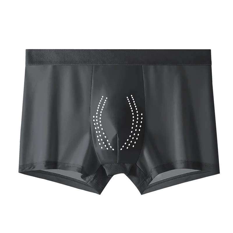 

3 pcs Ice Silk Men's Underwear Mesh Cool Men's Panties Thin Boxers Shorts 7A Antibacterial Sports Fitness Casual Underpants