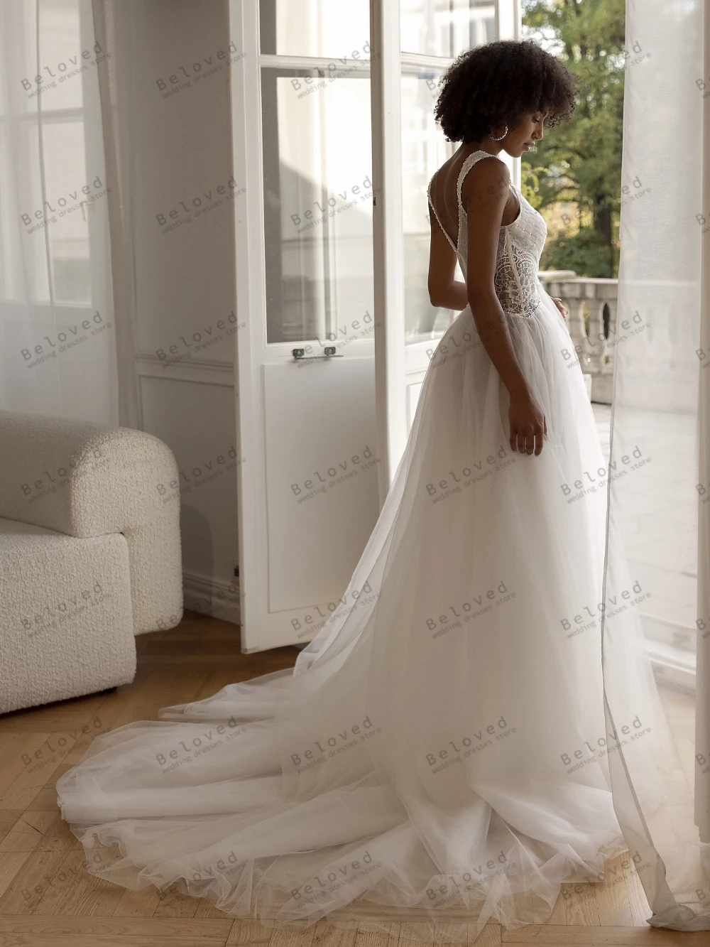 Elegante Brautkleider einfache A-Linie Brautkleider Tüll abgestufte boden lange Roben für formelle Party 2023 vestidos de novia 2024