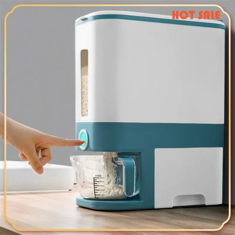 

ABFA 1 PCS Rice Barrel Household Rice Box Insect-Proof And Moisture-Proof,Sealed Is Used To Measure Rice Storage Barrel Gray