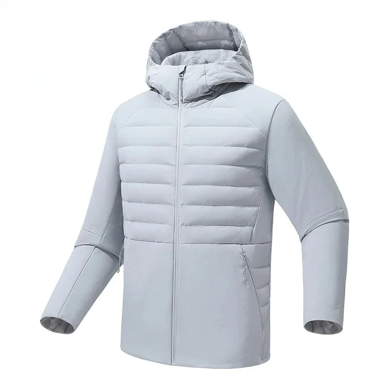 

Outdoor Fashion Sports Hiking Lightweight Duck Down Coat 2025 Winter New Down Jacket Men Casual Solid Color Puffer Jackets