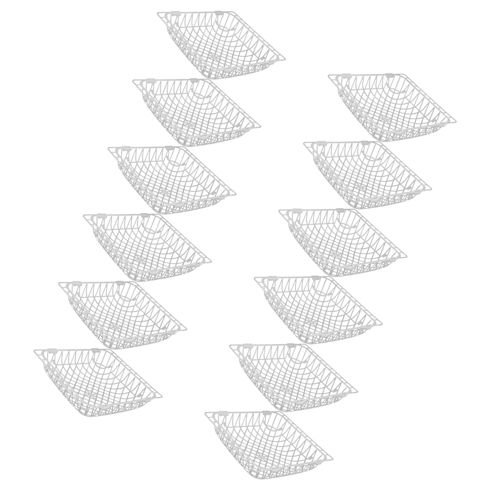 

12pcs Plastic Pigeon Nest White Durable Washable Easy Use Birds Bowl Dove Coop Accessories Breeding Hatching Nest pigeon coop