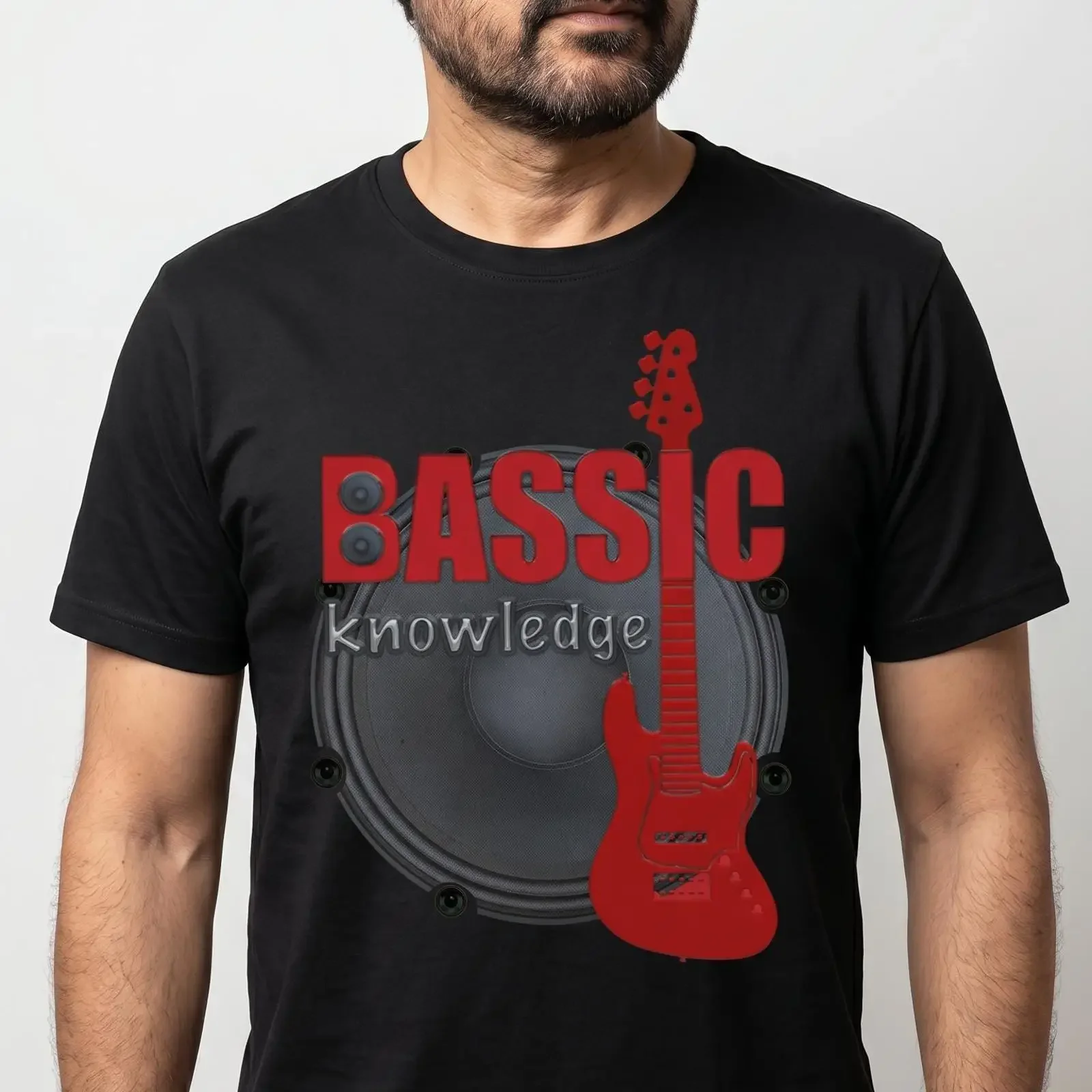 It's Not Basic BASSIC Knowledge DNB T Shirt Sub Woofer Speaker  vintage Washed streetwear Comfortable Casual Stretched