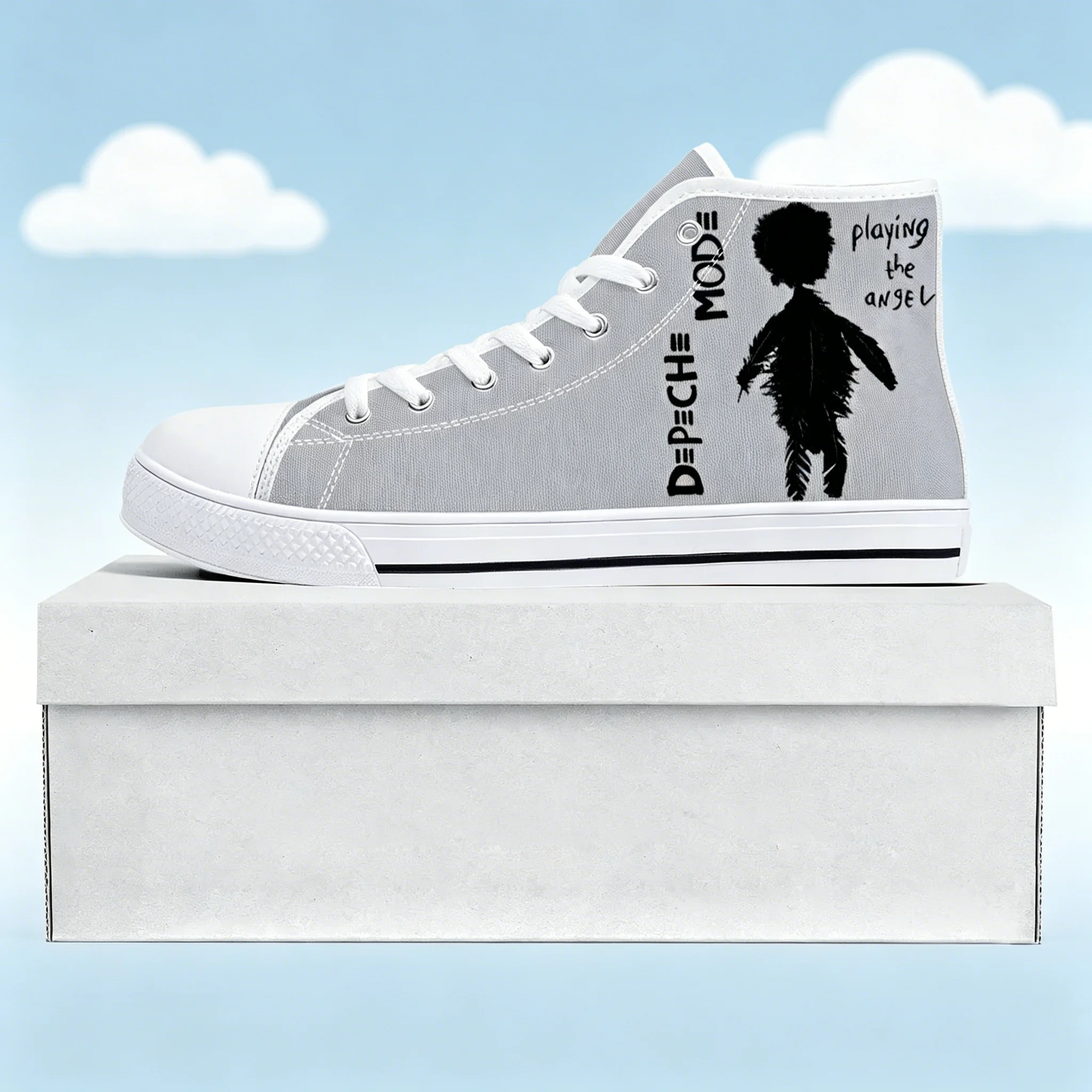 

Depeche Mode Custom High Top Sneakers, Synth Pop Band Full Print, Breathable Canvas Unisex Street Casual Shoes
