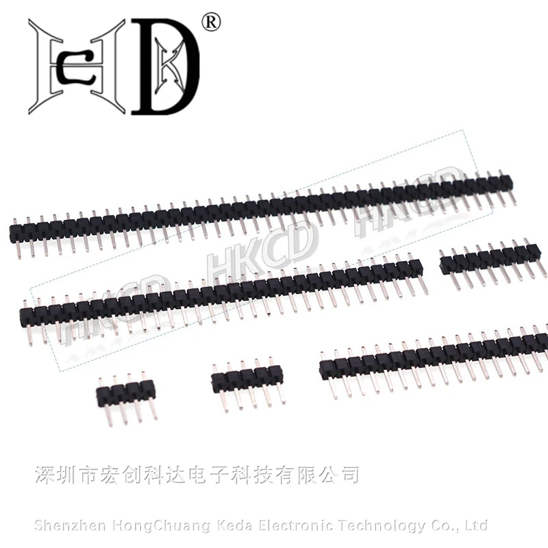 10pcs 40 Pin 1x40 Single Row Male 2.54 Breakable Pin Header Connector Strip for Arduino Black