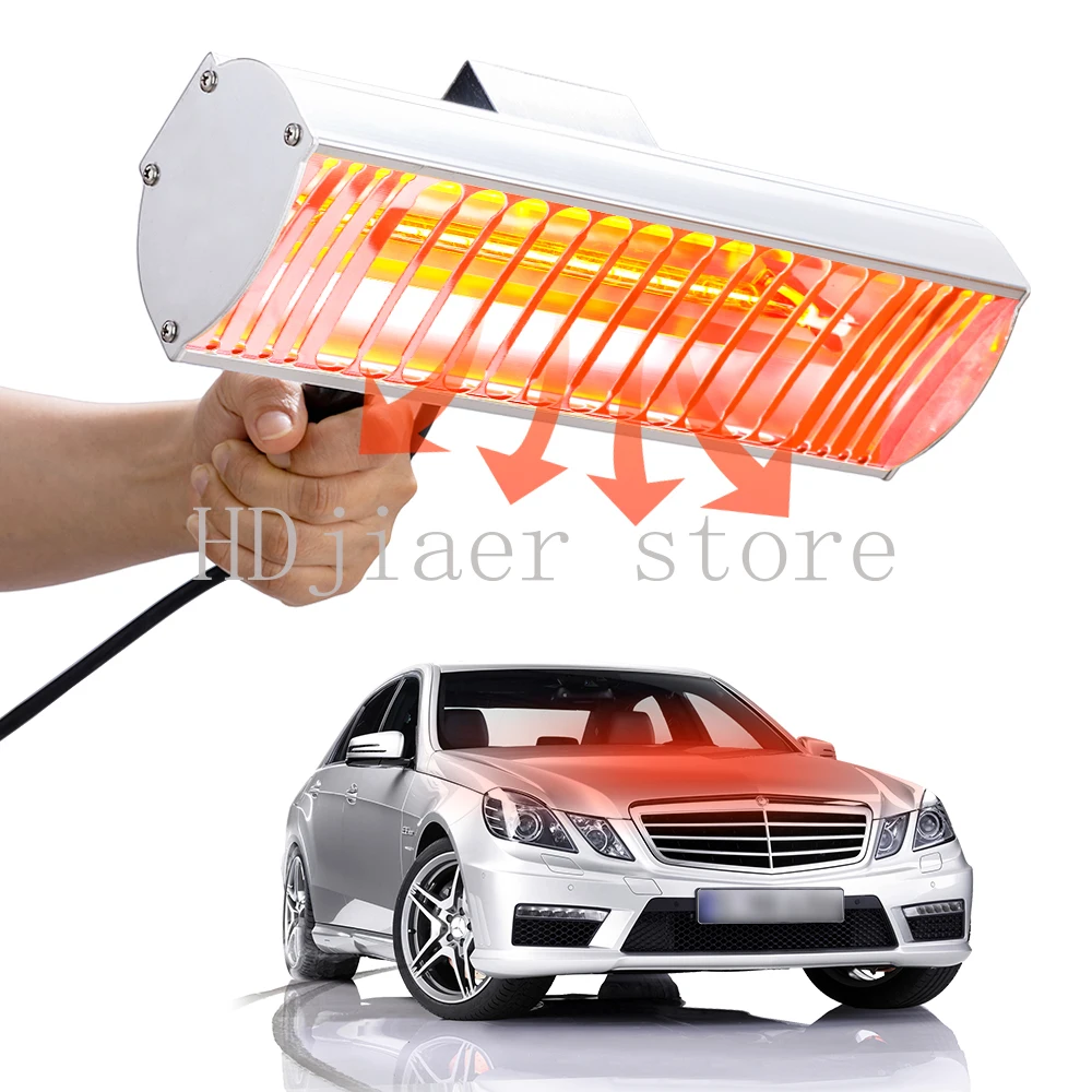 1000W Shortwave Infrared Paint Curing Lamp Body Car Paint Lamp Baking Solar Film Handheld Electric Infrared Heater Lamp