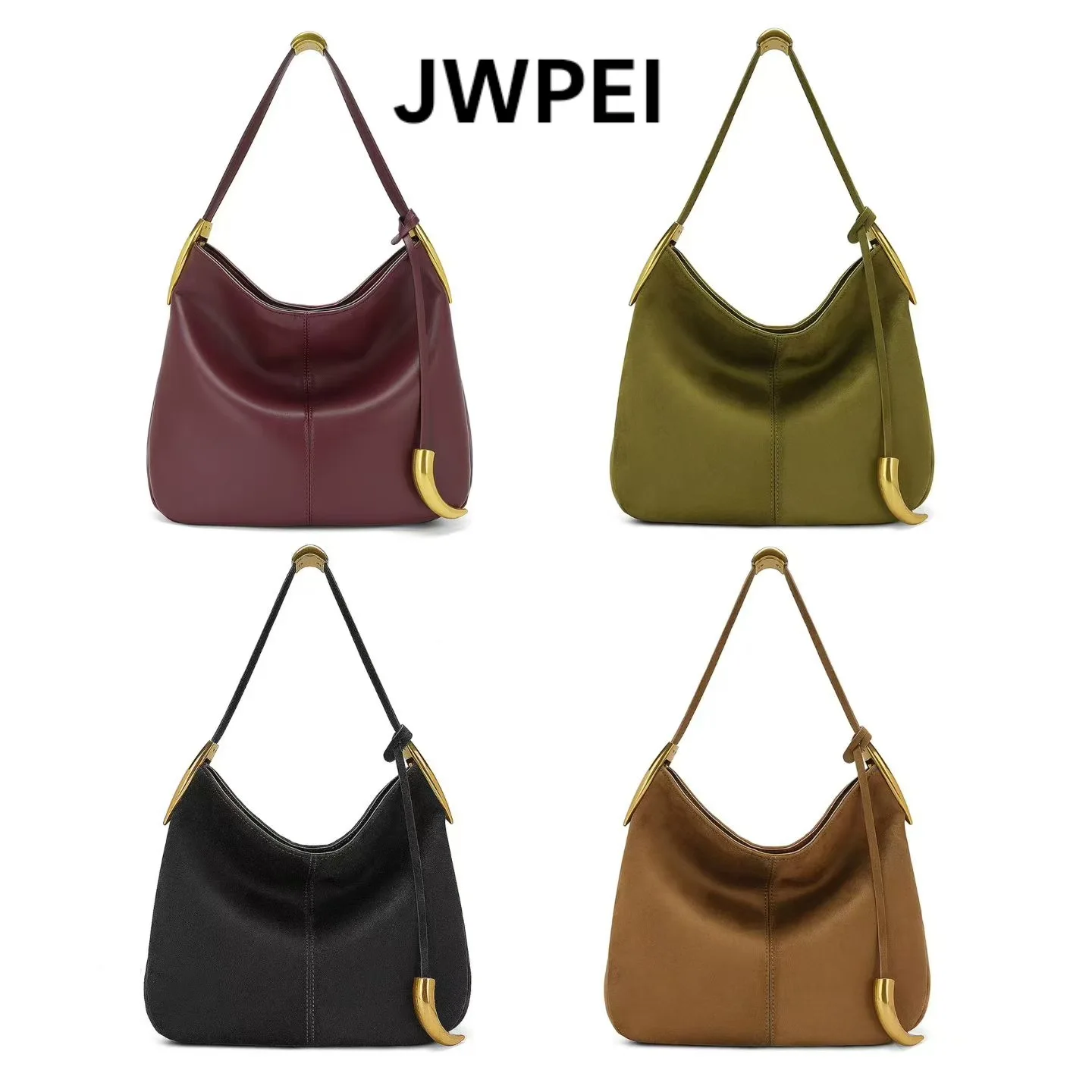 Bolso Tote Nina de JWPEI, Simple, Elegante y Versátil, de Gran Capacidad, Estilo Urbano Minimalista, en Cuero Suede