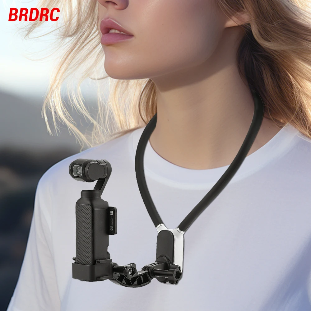 Uchwyt na szyję aparatu BRDRC do DJI Action 5 Pro/Pocket 3/GoPro 13/Insta360 X3 uchwyt do zawieszania POV VLGO akcesoria fotograficzne