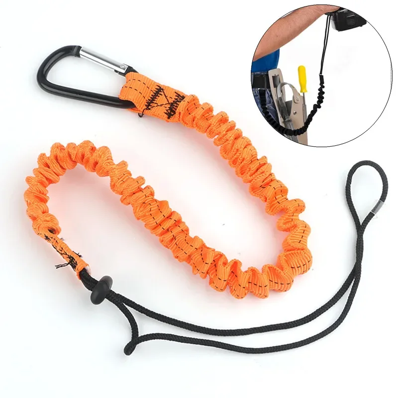 Heavy-Duty Aerial Work Safety Harness - Elastic Buffer Sling Belt with Anti-Fall Carabiner Hook & Rope Protection System