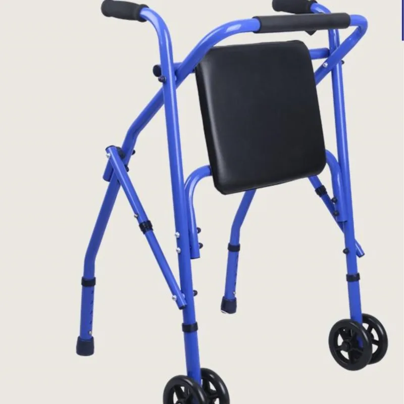 The old man to help train operation can sit folding portable walking car aluminum alloy help step walker