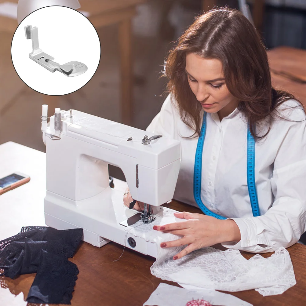 Pied-de-biche à ourlet en rouleau, dispositif de bordure en forme d'arc pour Machine à coudre, fixation de reliure, dossier de remplacement, couture