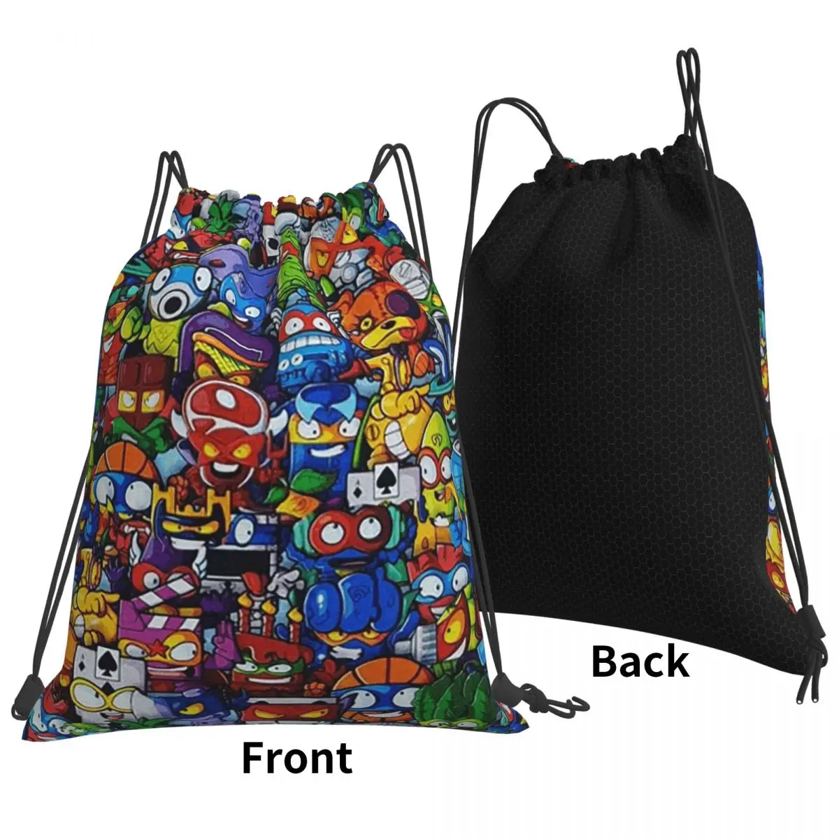 New Super Zings Cartoon Game Superzings Backpacks Multi-function Drawstring Bags Shoes Bag Book Bags for Travel Students