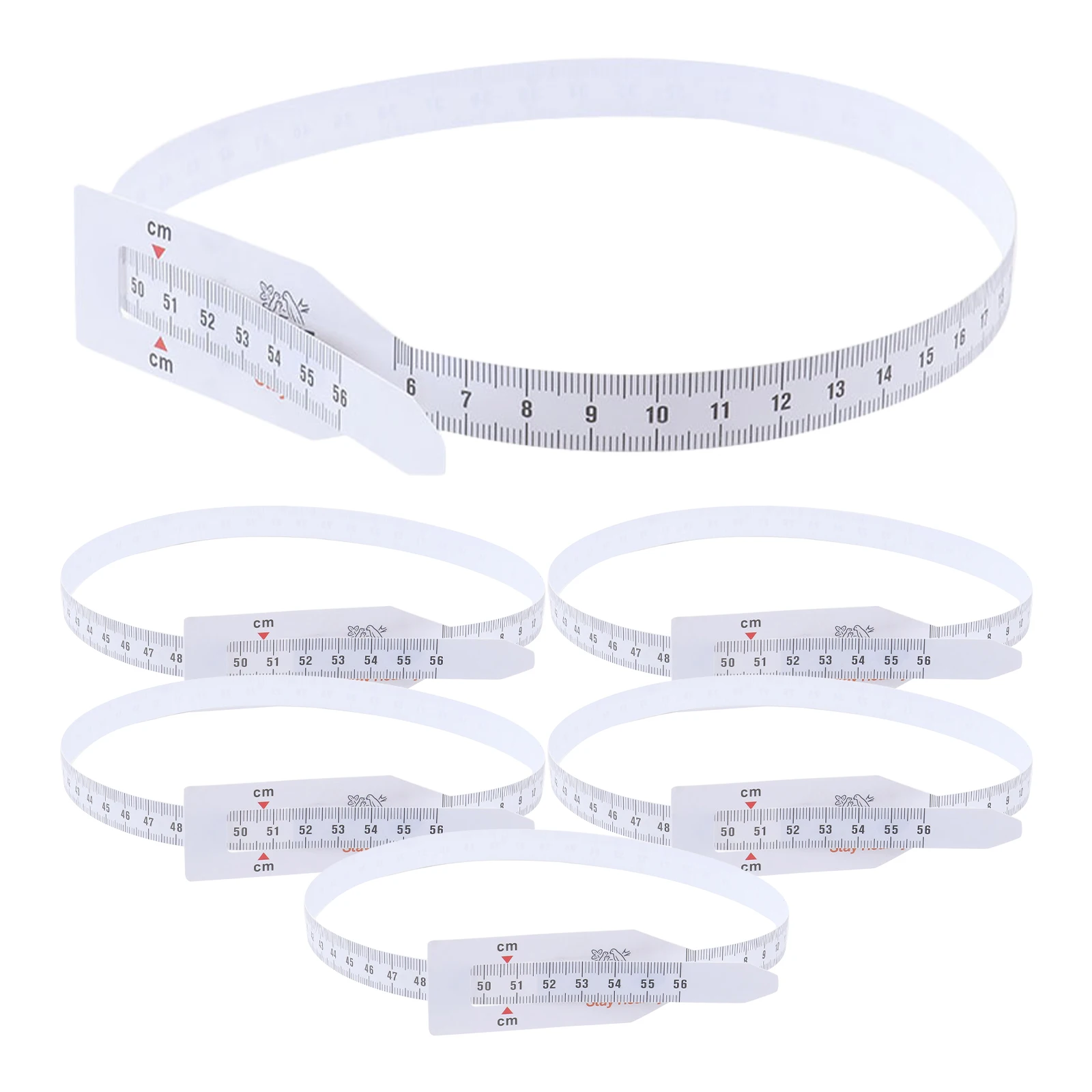 

6Pcs Circumference Tape Measure for Head 56Cm Plastic Measuring Tool Arm Length Ruler Portable Design