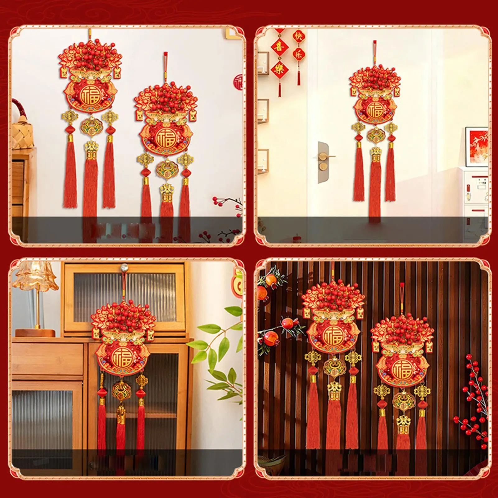 Chinese Decorations 2026 Pendant With Tassels Decorative Festive Tree Ornaments For Living Room Hall Entryway Balcony Door view 5