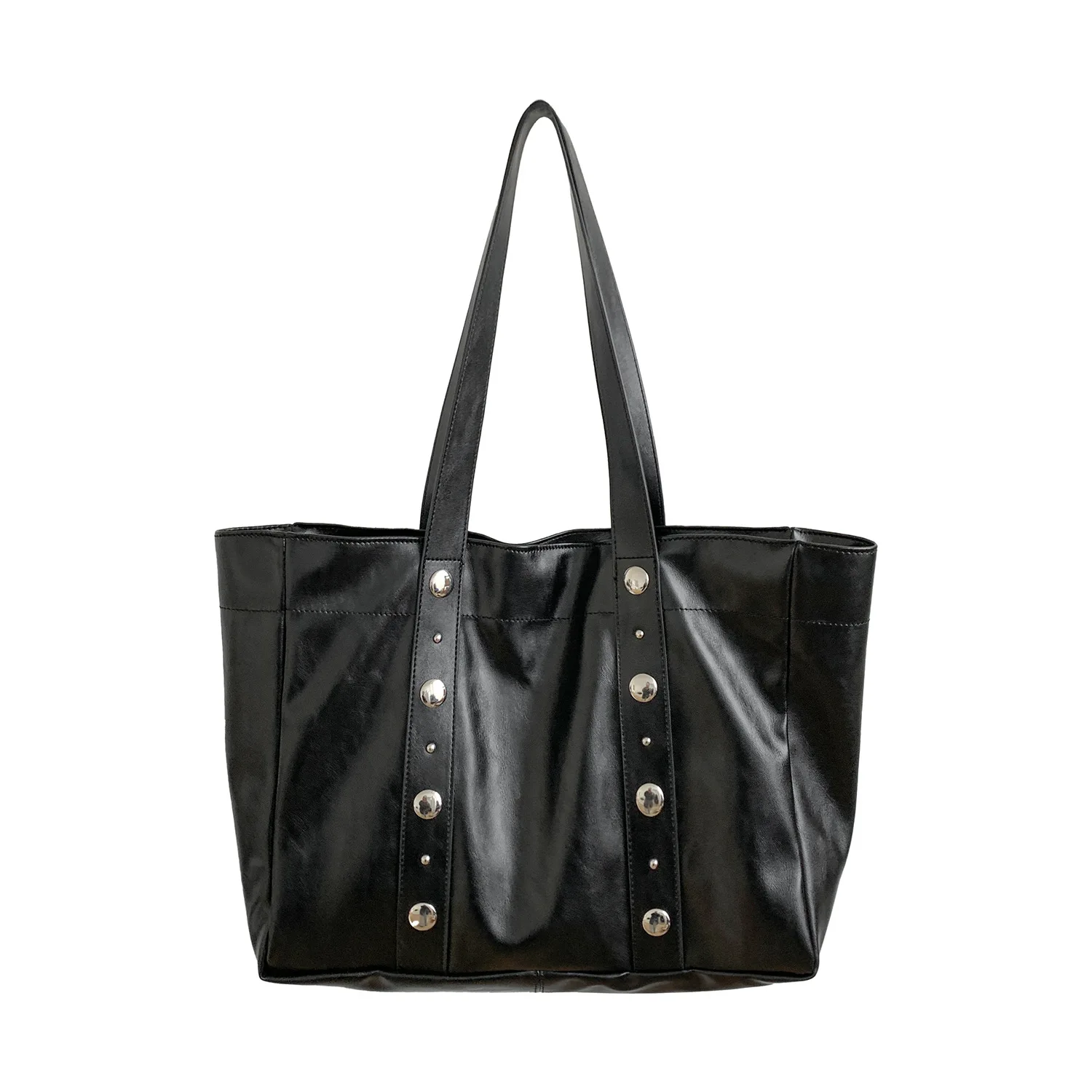 

Модная женская сумка на плечо с заклепками, большая вместительная элегантная роскошная женская сумка из мягкой искусственной кожи, большие женские сумки, дизайнерские bolsas