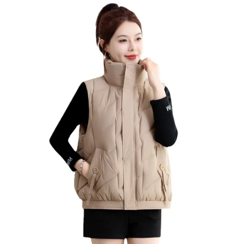 

Women's down Cotton-Padded Vest Autumn Winter Outerwear European Style Ladies Fashion Vest Coat New