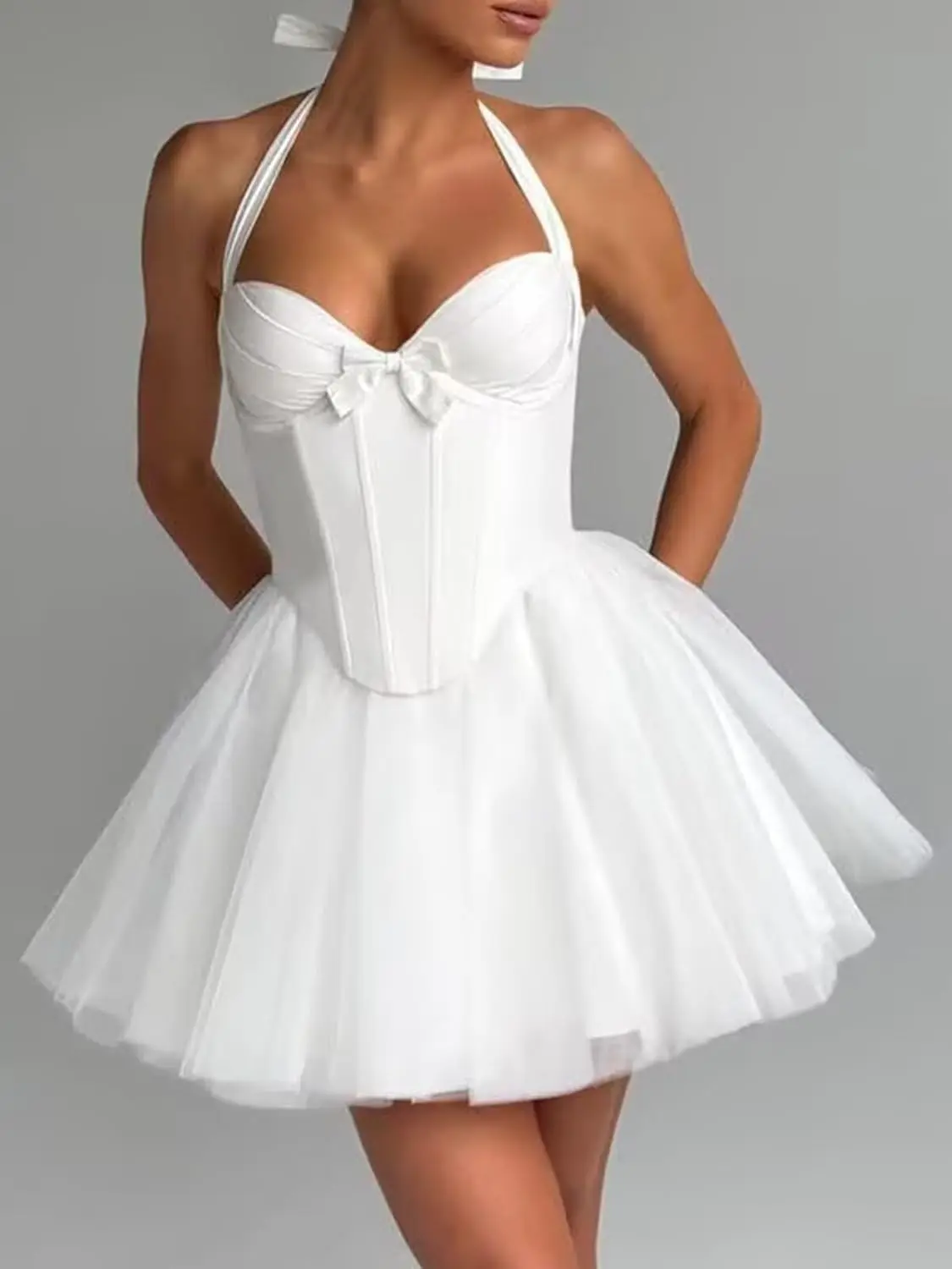 فستان العودة للوطن 2025 مع فيونكة فستان قصير للحفلات الراقصة على شكل حرف A فساتين حفلات الكوكتيل فساتين كوكتيل فوق الركبة، صغير