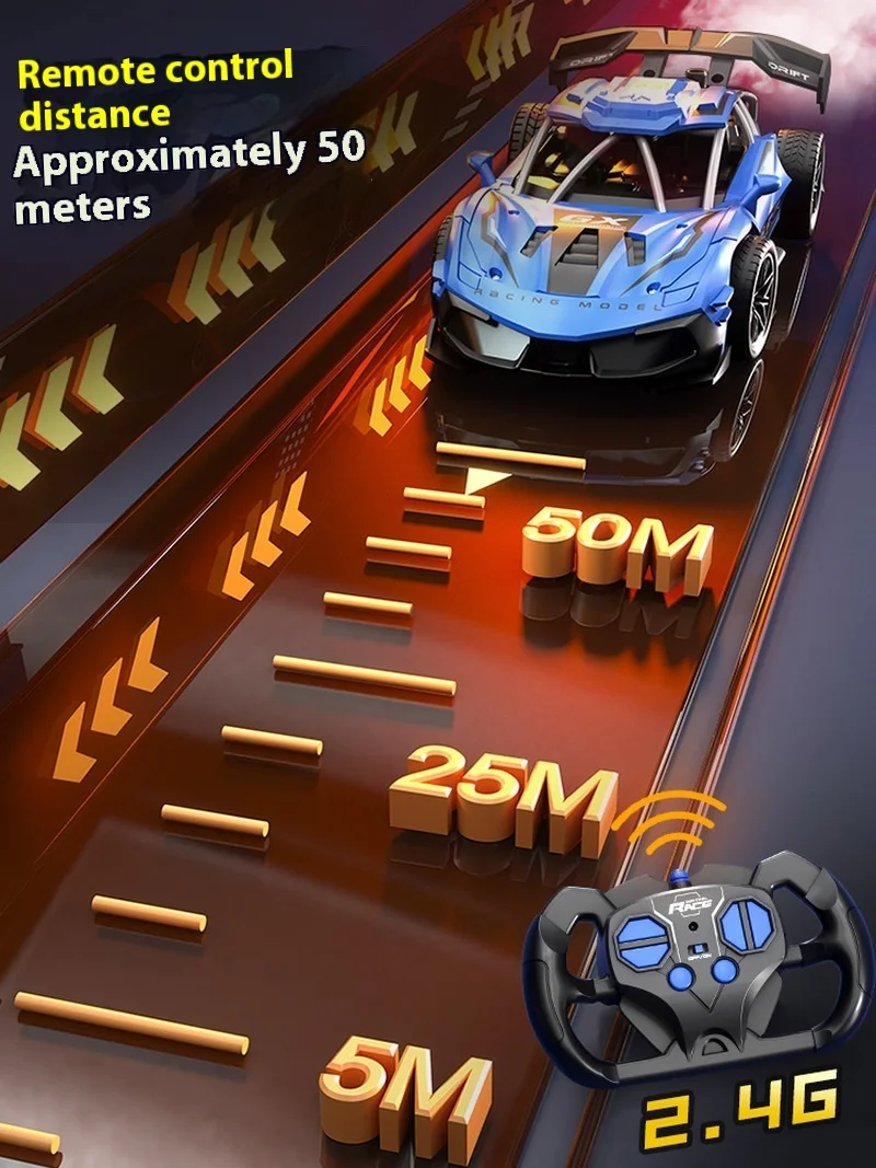 Mini auto elettrica telecomandata versione di ricarica wireless funzione deriva bambini ragazzi giocattolo regalo modello di simulazione auto RC