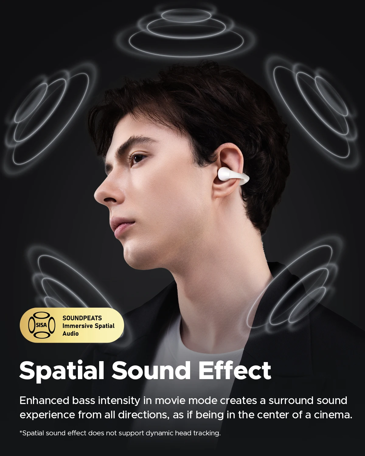 سماعات أذن SoundPEATS PearlClip اللاسلكية بلوتوث 5.4 أذن مفتوحة رياضية TWS سماعات أذن مزدوجة الاتصال