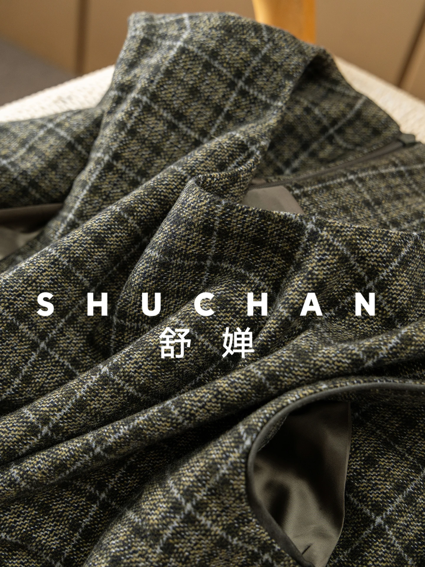 Estilo estrangeiro britânico é xadrez branco e verde com colete de lã vestido feminino 16i9 vestidos maxi para mulher vestido feminino