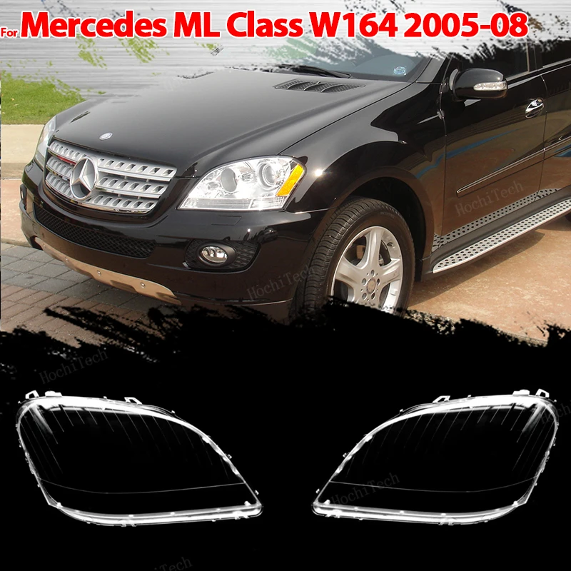 Headlight Housing Protection Glass Cover Headlamps Transparent Shell Lens For Mercedes-Benz ML Class W164 Pre-facelift 2005-2008